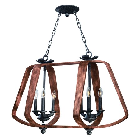 Maxim Road House 6-Light Chandelier 20927BWIO